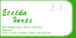 etelka horti business card